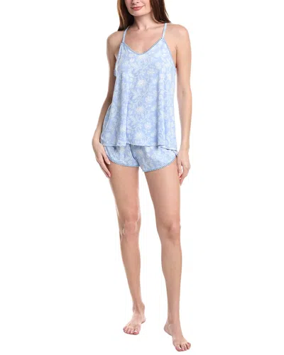 Flora Nikrooz 2pc Petunia Print Cami & Short Pajama Set In Blue