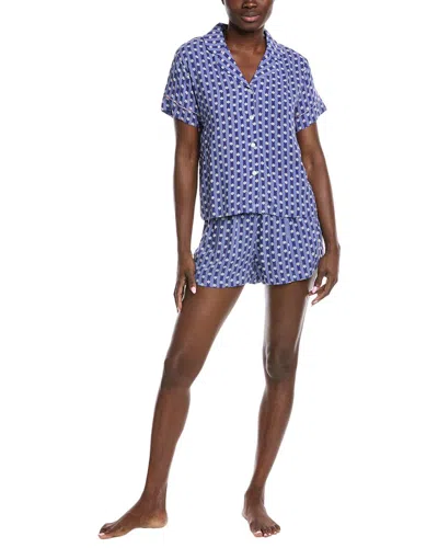 Flora Nikrooz 2pc Printed Pajama Set In Blue
