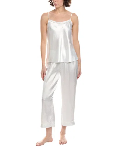 FLORA NIKROOZ FLORA NIKROOZ 2PC SOLID DOT JACQUARD CAMI & CAPRI SET