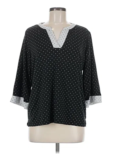 Pre-owned Flora Nikrooz 3/4 Sleeve Blouse In Black