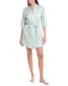 Flora Nikrooz 3pc Solid Charm Wrap & Solid Charm Cami Set In Green