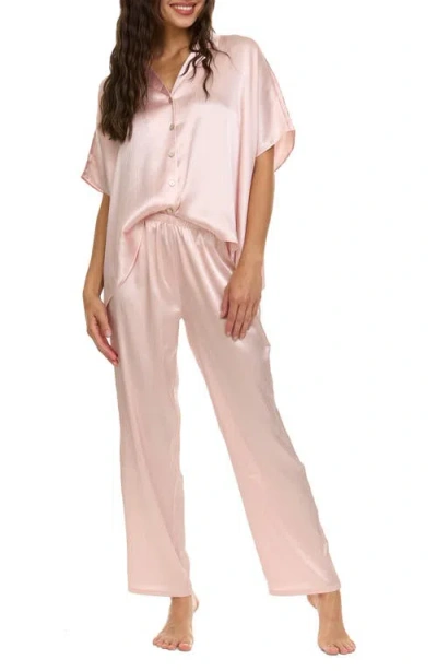 Flora Nikrooz Allesandra Satin Charmeuse Pajamas In Pink Sand