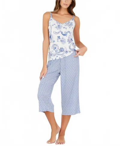 Flora Nikrooz Anaya Knit Sleeveless Pajama Top In Blue