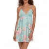 Flora Nikrooz Andrea Floral Lace Trim Satin Chemise
