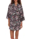 Flora Nikrooz Andrea Shimmer Charm Wrap Robe In Gray
