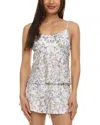 Flora Nikrooz Bowie Print Charmeuse Pajama Set In Ivory