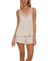 Flora Nikrooz Carla Lace Short Pajamas In Beige