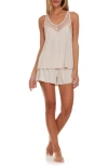 Flora Nikrooz Carla Lace Short Pajamas In Beige