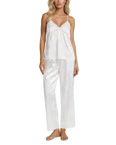 Flora Nikrooz Florence Satin Pajama Set In White