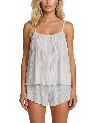 Flora Nikrooz Karina Pleated Cami Short Set In White