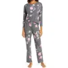 Flora Nikrooz Kathy Floral Pajamas In Grey