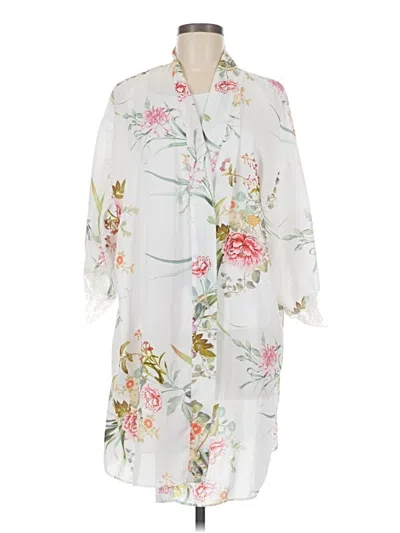 Pre-owned Flora Nikrooz Kimono In White