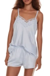 Flora Nikrooz Kylie Charm Satin Short Pajamas In Peri