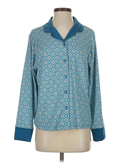 Pre-owned Flora Nikrooz Long Sleeve Blouse In Teal
