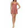Flora Nikrooz Madelyn Lace Trim Satin Charmeuse Chemise In Cinnamon