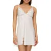 Flora Nikrooz Madelyn Lace Trim Satin Charmeuse Chemise In Ivory