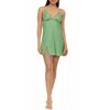 Flora Nikrooz Madelyn Lace Trim Satin Charmeuse Chemise In Olive