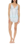 FLORA NIKROOZ FLORA NIKROOZ MADELYN LACE TRIM SATIN CHARMEUSE SHORT PAJAMAS