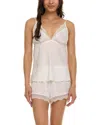 Flora Nikrooz Madelyn Satin Pajama Set In Gray
