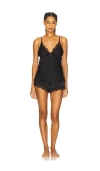 Flora Nikrooz Madelyn Sueded Charm Cami Set In Black