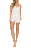 Flora Nikrooz Maribel Lace Trim Jersey Short Pajamas In Ivory