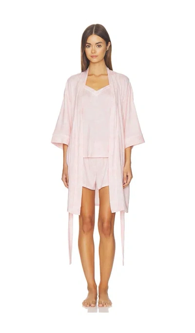 Flora Nikrooz Martha Printed Knit Travel Set In Pink