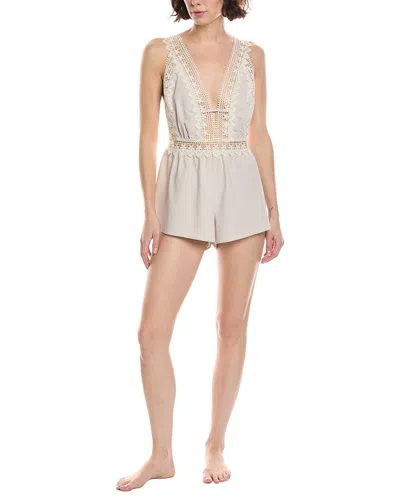 Flora Nikrooz Matte Charmeuse Romper In Gray