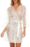 FLORA NIKROOZ MEG FLORAL EMBROIDERED TULLE WRAP