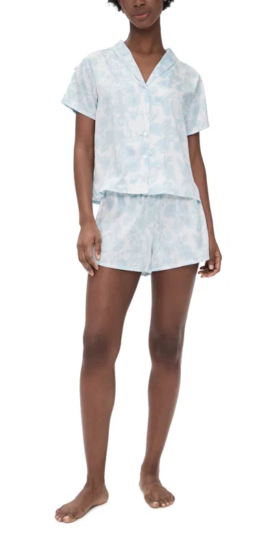 Flora Nikrooz Odessa Pajama Set Floral Toile In Blue