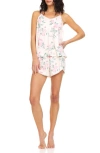 Flora Nikrooz Petunia Floral Print Short Camisole Pajamas In Antique Ivory