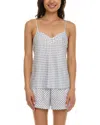 Flora Nikrooz Pippa Stripe Satin Short Pajamas In Multi