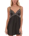 Flora Nikrooz Rosa Charmeuse Chemise In Black