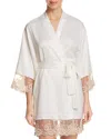 Flora Nikrooz Victoria Solid Charmeuse Wrap Robe In Ivory