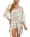 Flora Nikrooz Sabrina 3-piece Travel Pajama Set In Cream