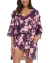 Flora Nikrooz Sabrina 3-piece Travel Pajama Set In Purple