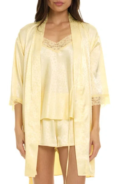 Flora Nikrooz Sabrina Travel Pajamas & Robe Set In Yellow