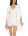 Flora Nikrooz Sabrina Bow Lace Travel Set, 3 Piece In Ivory