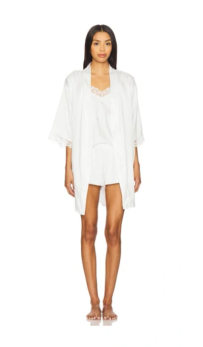Flora Nikrooz Sabrina 3 Piece Pajama Set Ivory