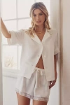 Flora Nikrooz Selena Bride Satin Short Pajama Set In White