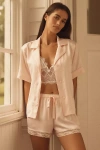 Flora Nikrooz Selena Satin Short Pajama Set In Pink