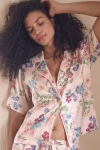 Flora Nikrooz Short-sleeve Selena Satin Pajama Set In Orange