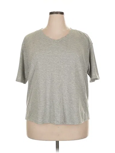 Pre-owned Flora Nikrooz Short Sleeve Top Gray V Neck Tops