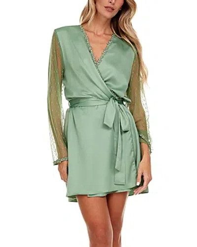 FLORA NIKROOZ SHOWSTOPPER CHARMEUSE COVER-UP ROBE