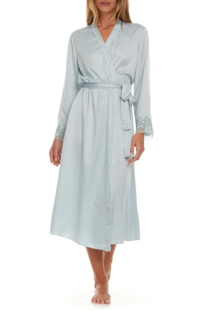 Flora Nikrooz Showstopper Long Dressing Gown In Ice Flow