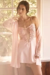 Flora Nikrooz Showstopper Long-sleeve Lace-back Cover-up In Pink