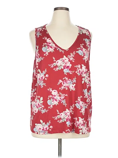 Pre-owned Flora Nikrooz Sleeveless Blouse In Red