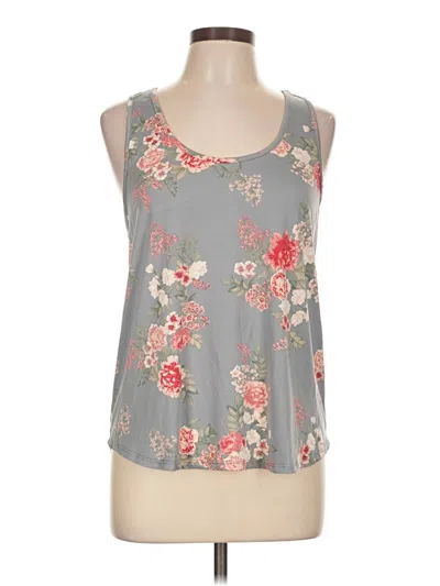 Pre-owned Flora Nikrooz Sleeveless Top Gray Scoop Neck Tops
