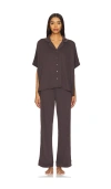Flora Nikrooz Solid Knit Caftan Pj Set In Roasted