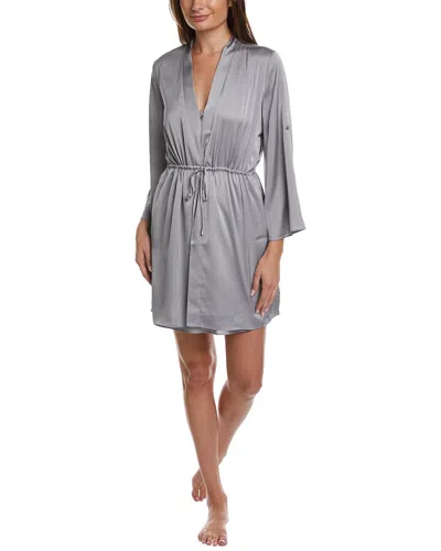 FLORA NIKROOZ FLORA NIKROOZ SOLID LUXE WOVEN WRAP ROBE