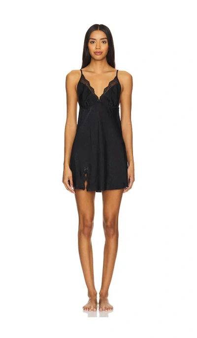 Flora Nikrooz Solid Sueded Charm Slip In Black
